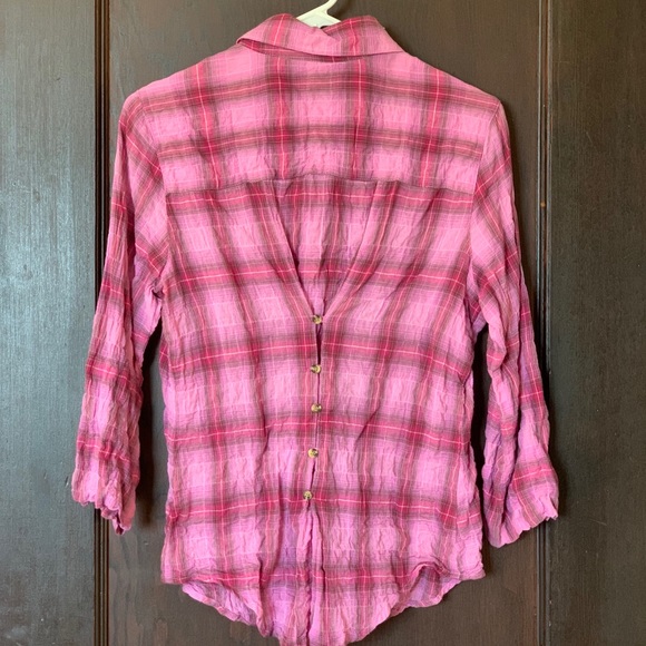 Sandra Ingrish cotton plaid button down - Picture 2 of 5